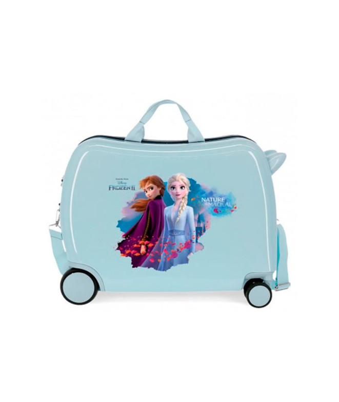 Valise Enfant Disney Abs Rolling 4W.La nature est magique - Frozen II Bleu