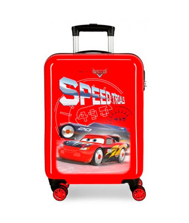 Trolley Disney Abs Mala 55Cm.4W.Carros Speed Trials Vermelho