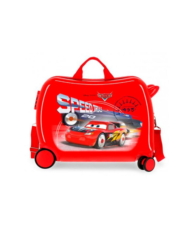 Mala Infantil Disney Abs Mala de viagem com rodas 4W.(2 Multid.)Carros Speed Trials Vermelho