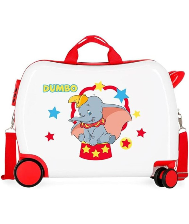 Mala Infantil Disney Abs Mala de viagem com rodas 4W.(2 Multid.) Dumbo Circus Branco