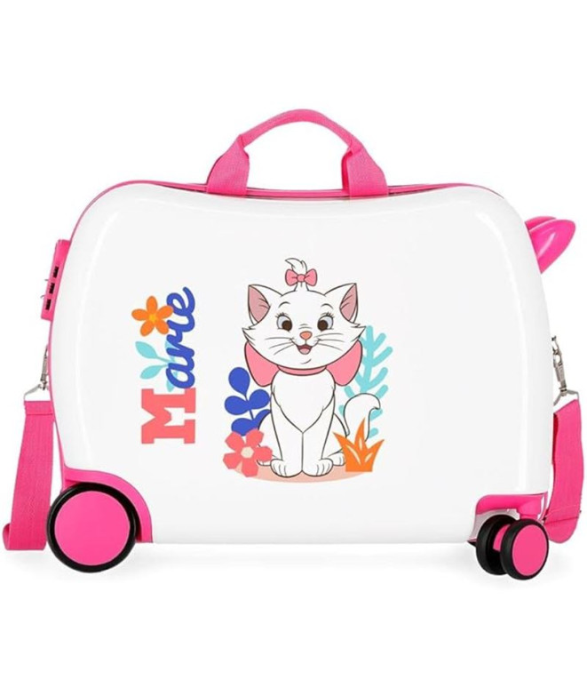 Mala Infantil Disney Abs Rolling 4W.(2 Multid.) Aristogatas Marie em Branco