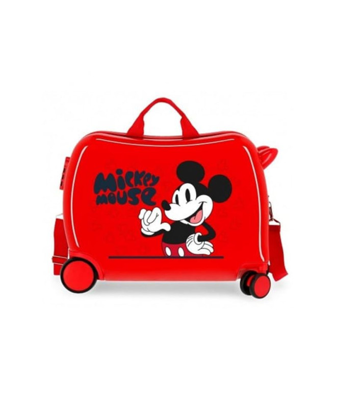 Mala Infantil Disney Abs Rolling 4W.(2 Multid.) Mickey Mouse Fashion Vermelho