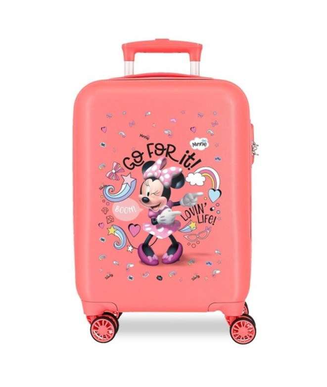 Trolley Disney Abs Mala 50Cm.4R. Minnie Loving Life Coral Rosa