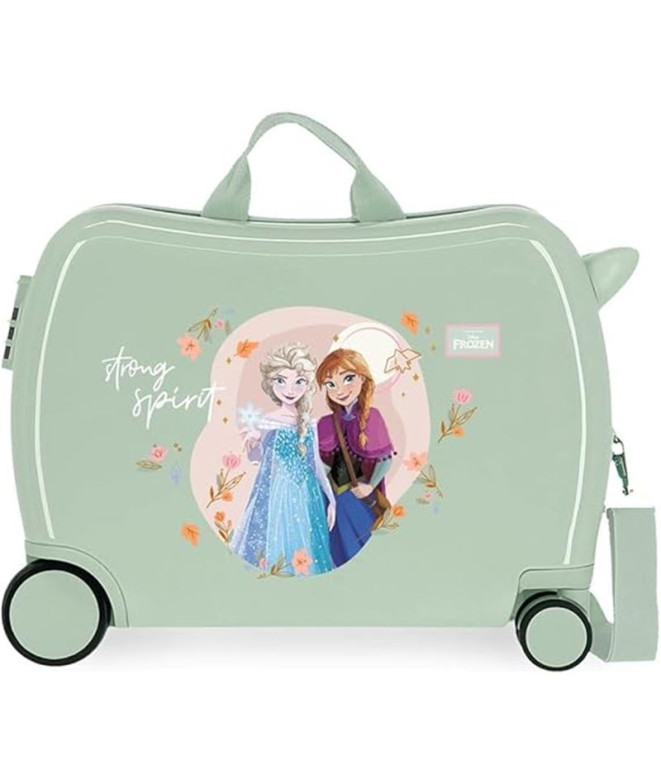 Mala Infantil Disney Abs Rolling 4W.(2 Multid.) Frozen Strong Spirit Verde