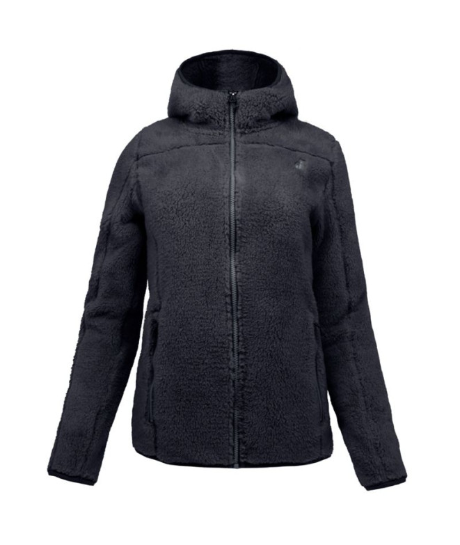 Chaqueta de Montaña Joluvi Coral Hoodie Full W Mujer Negro/Antracita