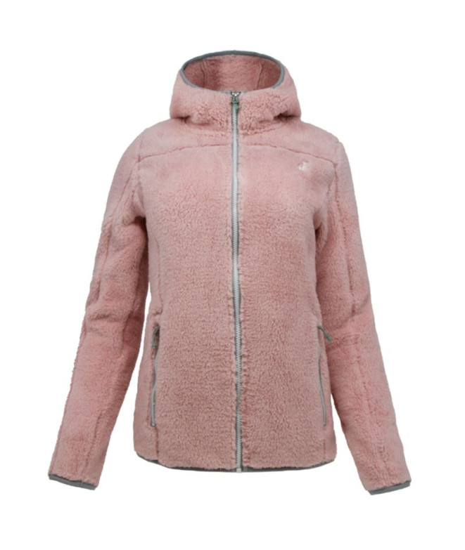 Chaqueta de Montaña Joluvi Coral Hoodie Full W Mujer Rosa/Gris Medio