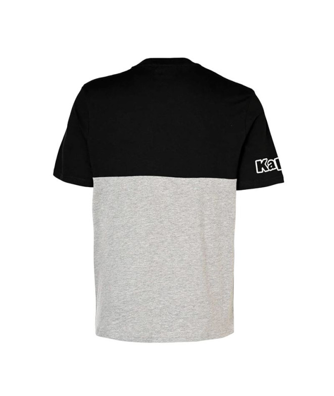 Camiseta Kappa Feffo Hombre Grey Md Mel/Black