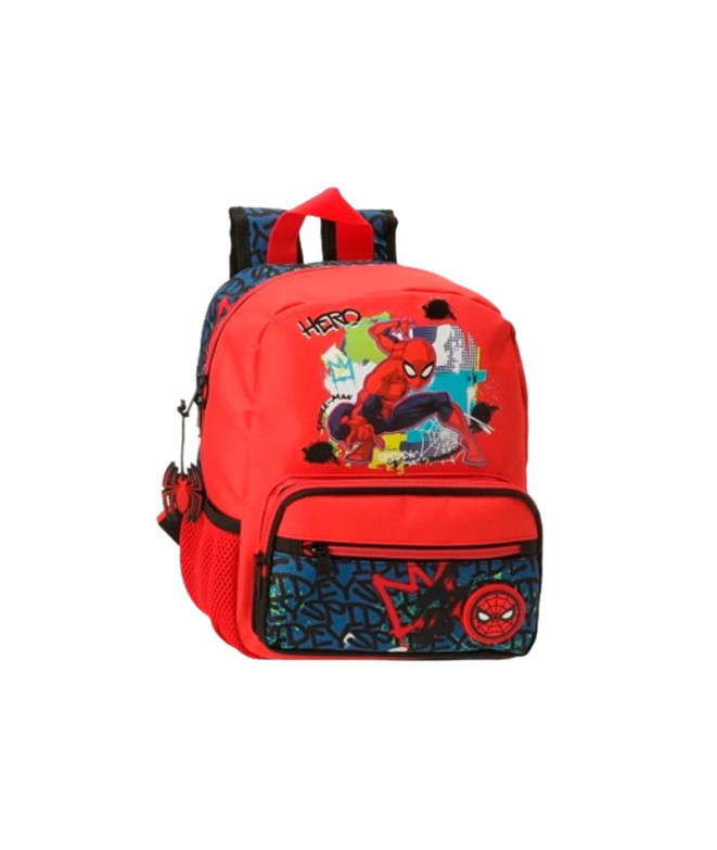 Mochila Marvel Adap. 28Cm. Spiderman Urban Rojo