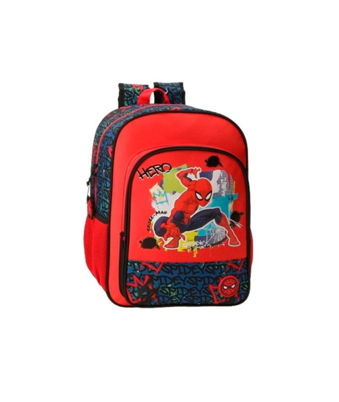 Mochila Marvel Adap. 40Cm. Homem-Aranha Vermelho Urbano