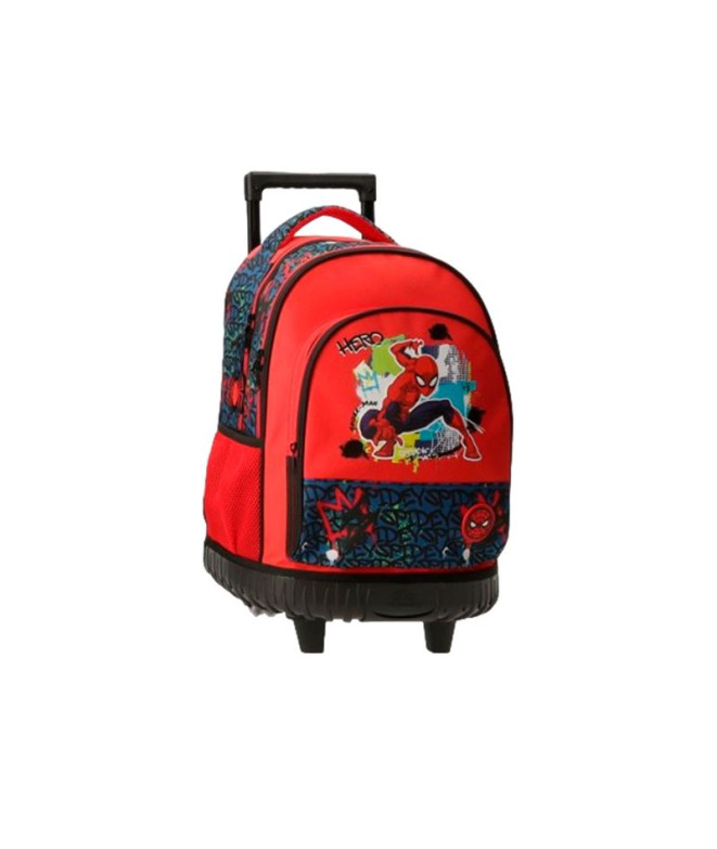 Mochila Marvel Compact 2R.Spiderman Vermelho Urbano