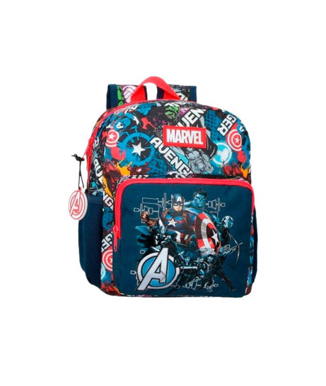 Mochila Marvel Adap. 28Cm. Marvel Legendary Avengers Azul