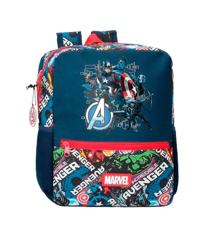 Mochila Marvel Adap. 33Cm Marvel Legendary Avengers Azul