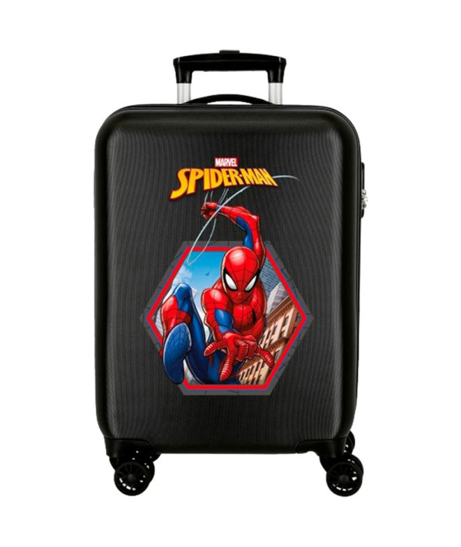 Mala Marvel Abs 55Cm.4R.Spiderman Geo Preto Preto