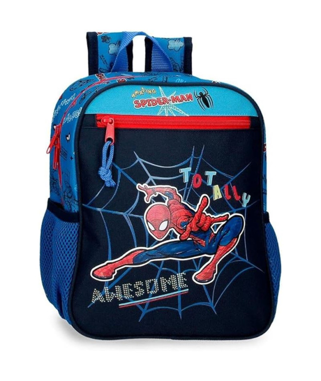 Mochila Marvel 28Cm. Homem-Aranha Totalmente Incrível Azul