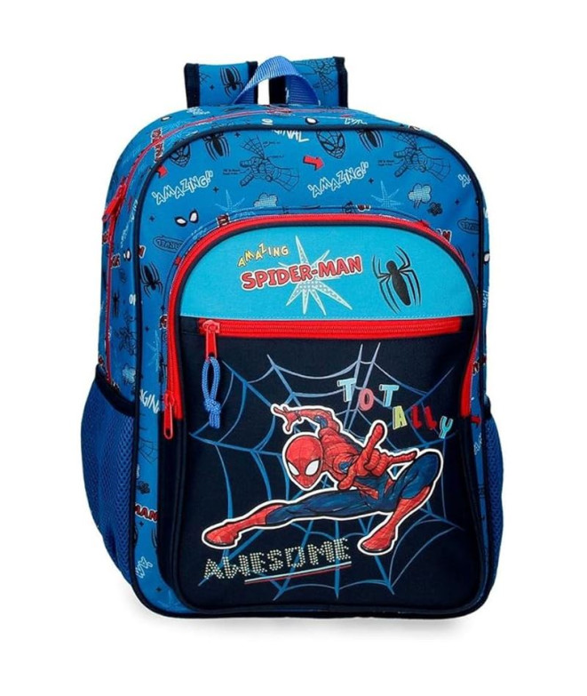 Mochila Marvel 40Cm. Homem-Aranha Totalmente Incrível Azul