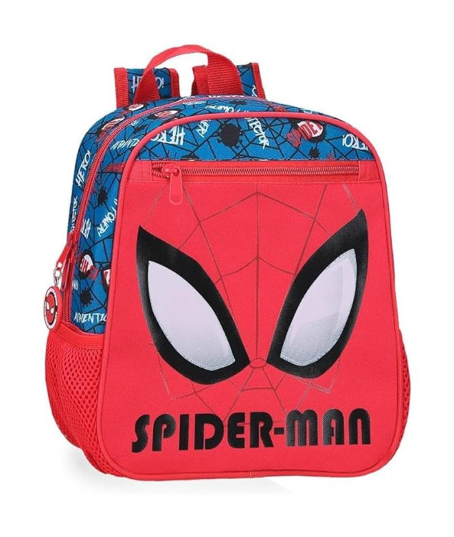 Mochila Marvel Adap 28Cm.Spiderman Autêntico Vermelho