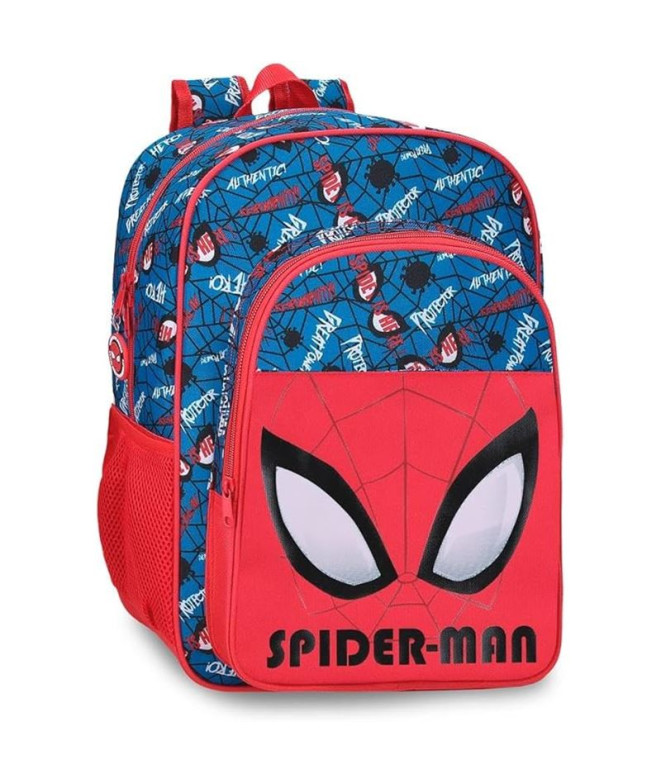 Mochila Marvel Adapt 40Cm. Homem-Aranha Autêntico Vermelho