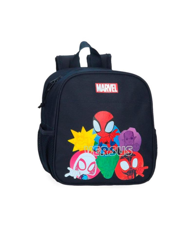 Mochila Marvel 25 Cm. Versus Spidey Preto