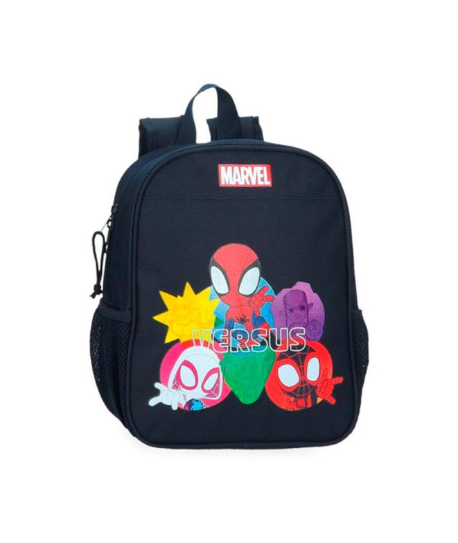 Mochila Marvel 28 Cm. Versus Spidey Preto