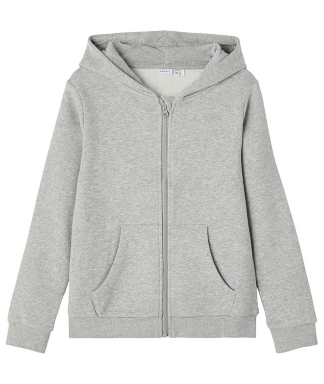 Sweat Fille Name It Nkflena Ls Sweat Card Wh Bru Noos Grey Melange