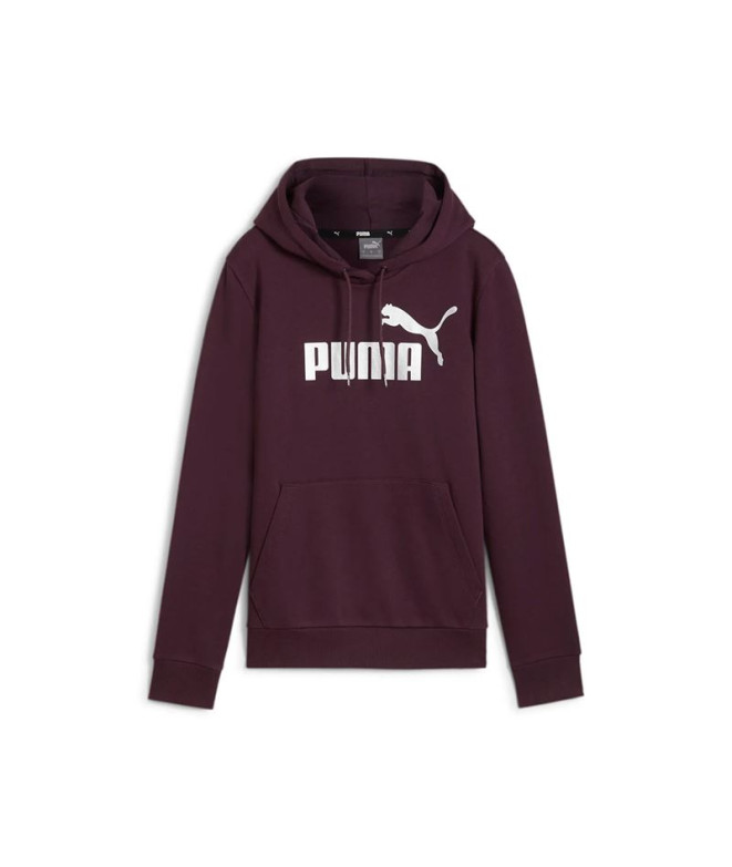 Moletom Casual de Puma Ess+ Metallic Logo Fl Mulher