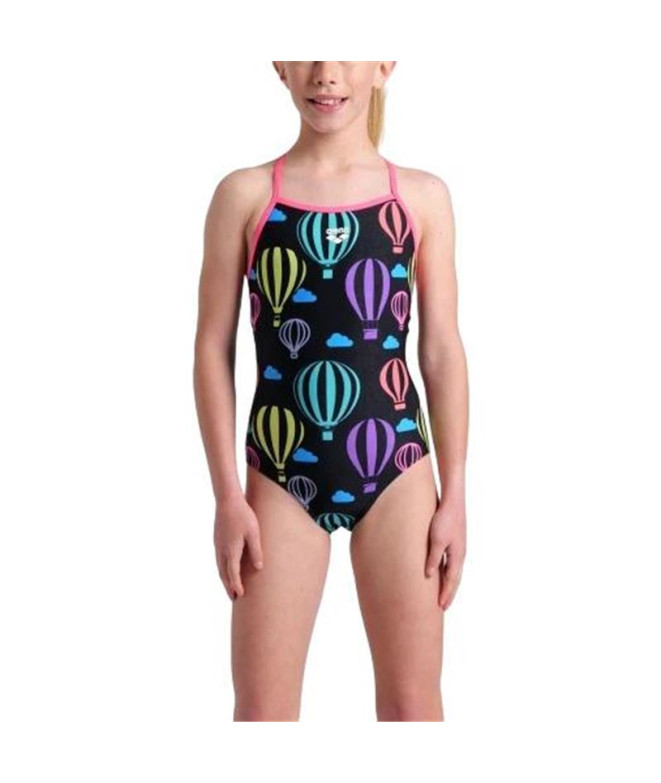 Bañador de Natación Arena Balloons Niña Negro Multicolor