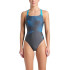 Maillot de bain Natation Arena Femme de Lumières Asphalte/Turquoise