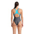 Maillot de bain Natation Arena Femme de Lumières Asphalte/Turquoise
