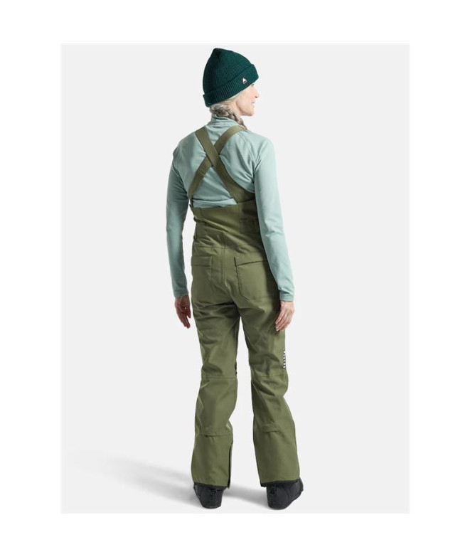 Pantalon Femme Bavoir Burton Avalon Forest Moss