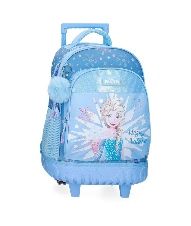Mochila 2R Disney Rolling Frozen Magic Ice Azul
