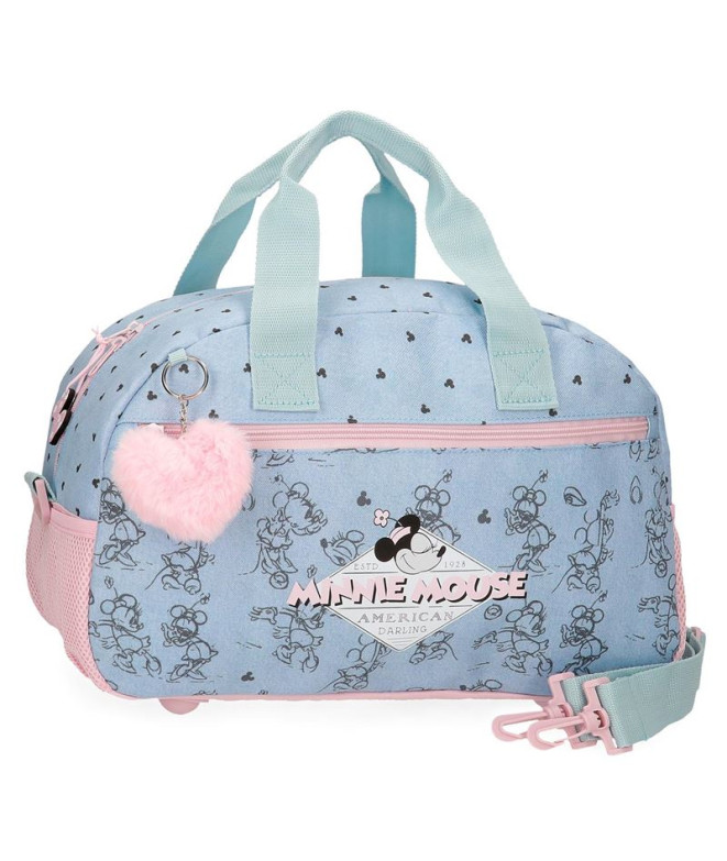 Bolsa Saco de viagem Disney 40Cm.Minnie Mouse American Darling Blue