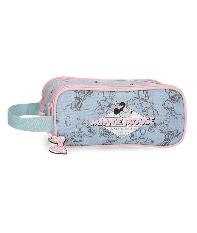 Estuche Disney 3C Minnie Mouse American Darling Azul