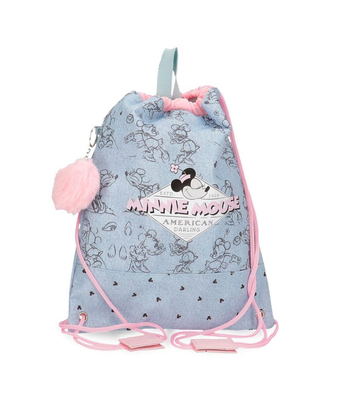 Saco de almoço Disney Minnie Mouse Saco de lanche American Darling Azul