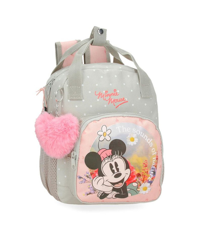 Mochila Disney 28cm Minnie Mouse Wild Nature Verde