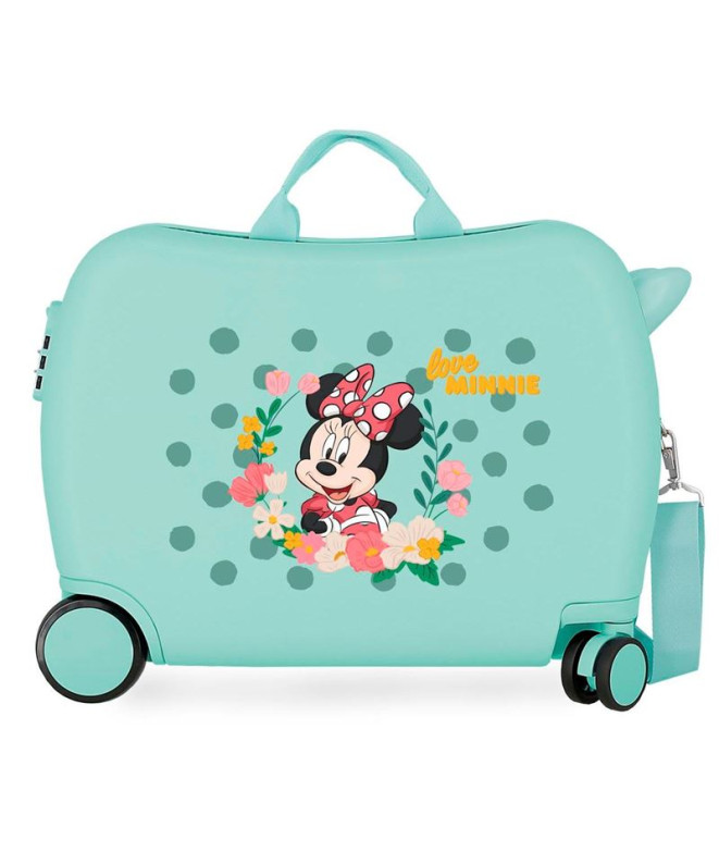 Valise Enfant Disney Abs Rolling 4W.(2 Multid.) Minnie Golden Days Bleu