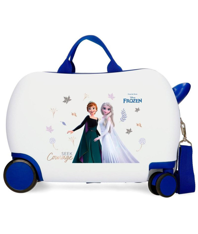 Mala Infantil Disney Abs Rolling 4W. 45Cm. Frozen Procura Coragem Branco