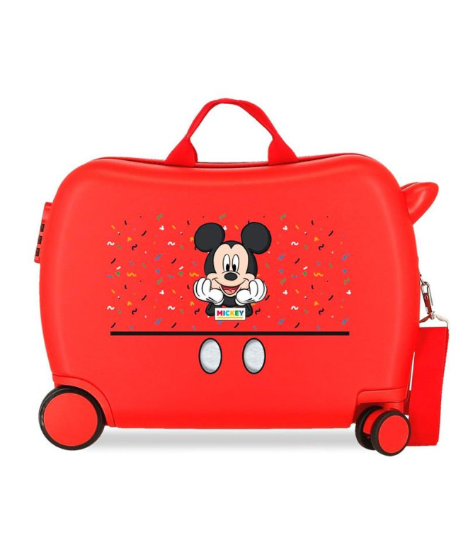 Mala Infantil Disney Abs Rolling 4W.(2 Multid.) It`s A Mickey Things Vermelho