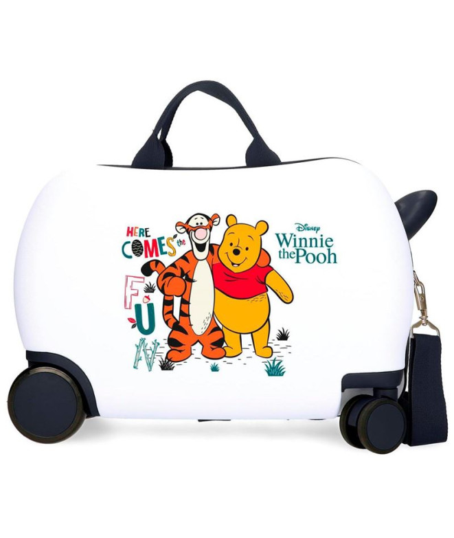 Mala Infantil Disney Abs Rolling 4W.(2 Multi.) 45Cm. Winnie The Pooh Branco