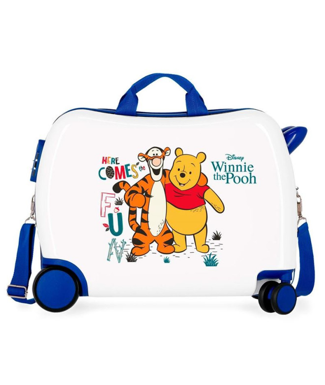 Mala Infantil Disney Abs Rolling 4W.(2 Multid.) Winnie & Tigger Branco