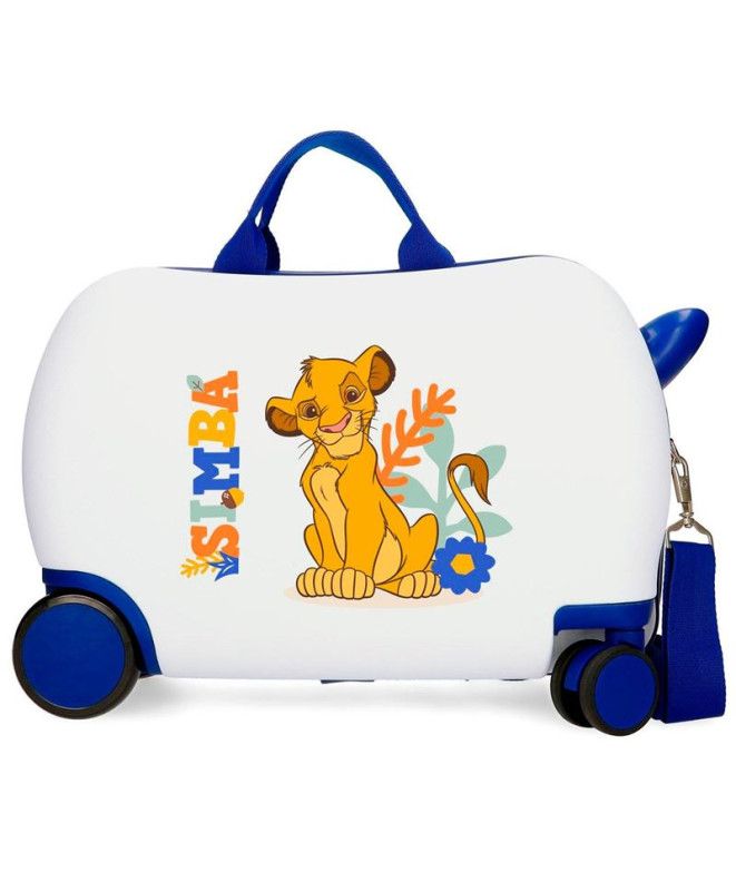 Mala Infantil Disney Abs Rolling 4W.(2 Multi.) 45Cm. Simba Colors Branco