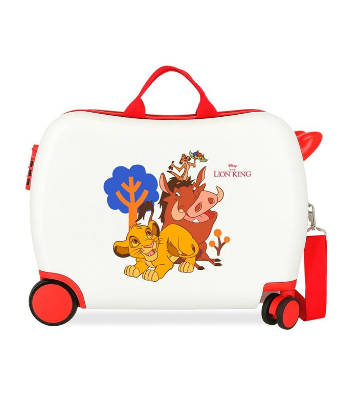 Mala Infantil Disney Abs Rolling 4W.(2 Multid.) Simba & Friends Branco