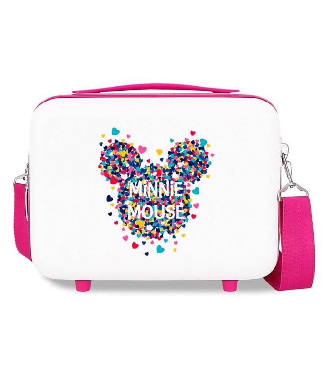 Necessaire Disney Adapt. Estojo de toucador em abs. Minnie Magic Branco