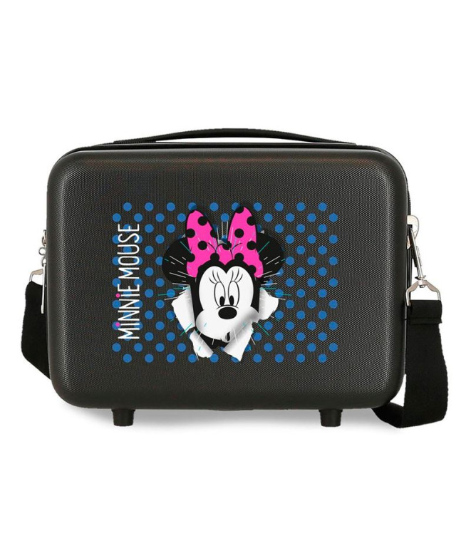 Necessaire Disney Adapt. Estojo de toucador em abs. Minnie Sunny Day Preto