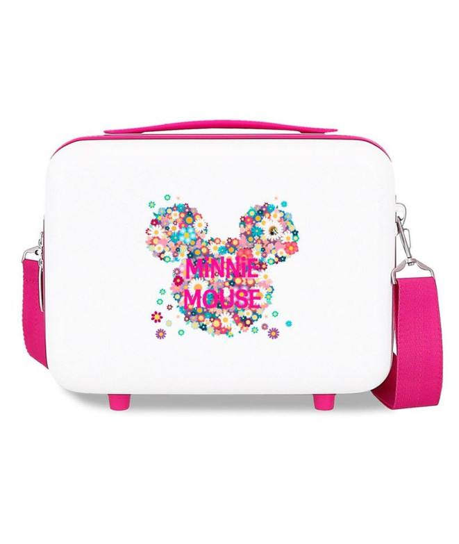 Necessaire Disney Adapt. Estojo de Cosmética Abs Minnie Sunny Day Rosa