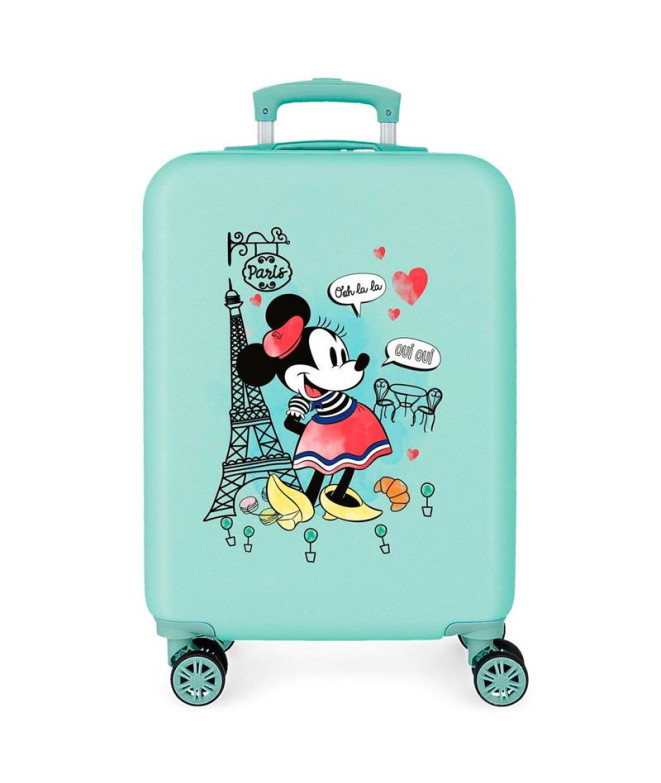 Trolley Disney Abs Valise 55Cm 4W Autour du Monde Paris Bleu Turquoise