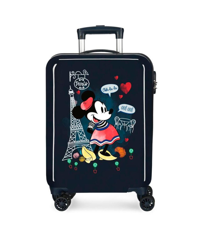 Trolley Disney Abs Valise 55Cm 4W Autour du Monde Paris Bleu Marine