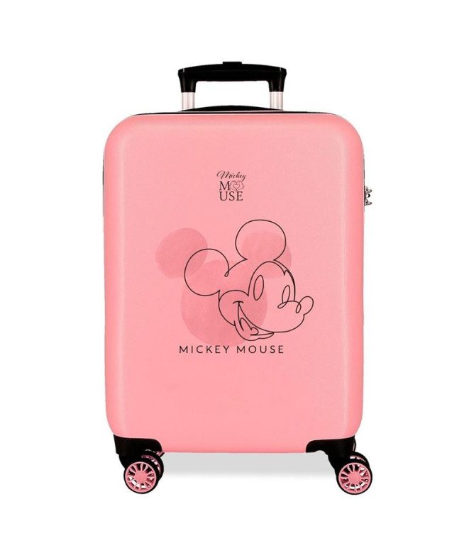 Trolley Disney Abs Mala 55Cm.4W. Mickey Outline Rosa