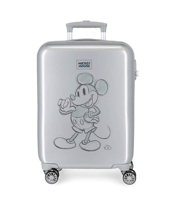 Trolley Disney Abs Mala 55Cm.4W. Disney 100 Mickey Cinzento