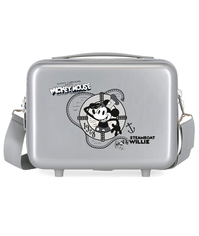 Necessaire Estojo de toilette Disney Abs. Disney 100 -Joyful Mickey Steamboat Cinzento