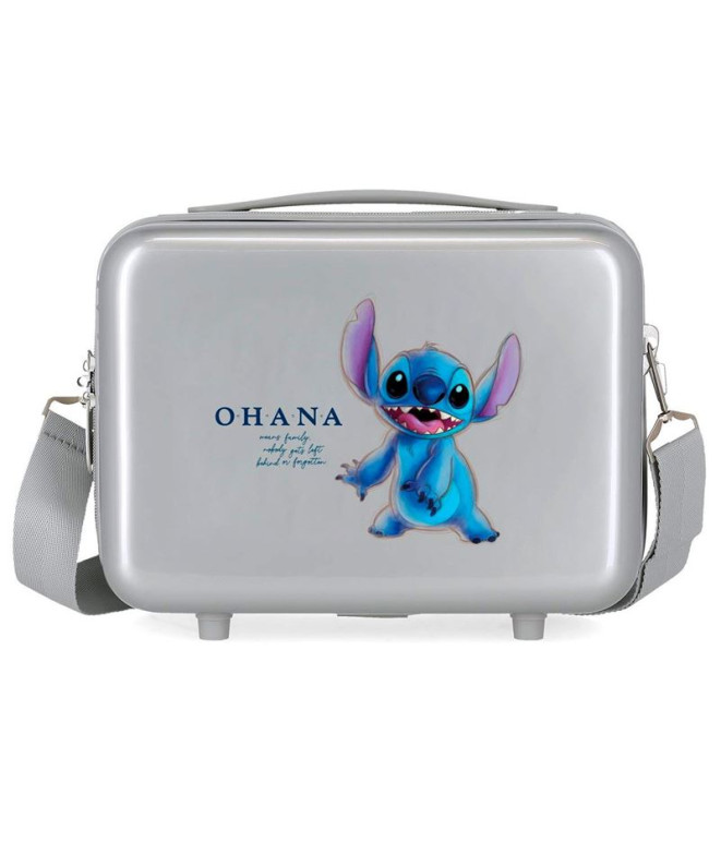 Necessaire Estojo de toucador Disney Abs. Disney 100 -Stitch Cinzento